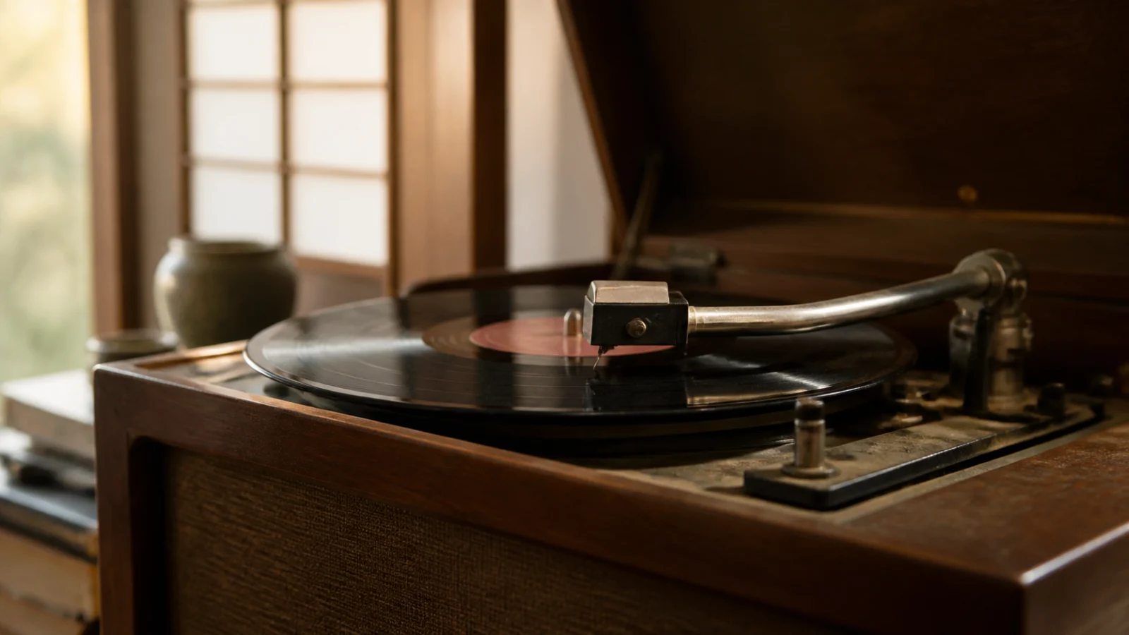 昭和30年代（1955〜1964年ごろ）のレコード針を思わせる横長の記憶風景