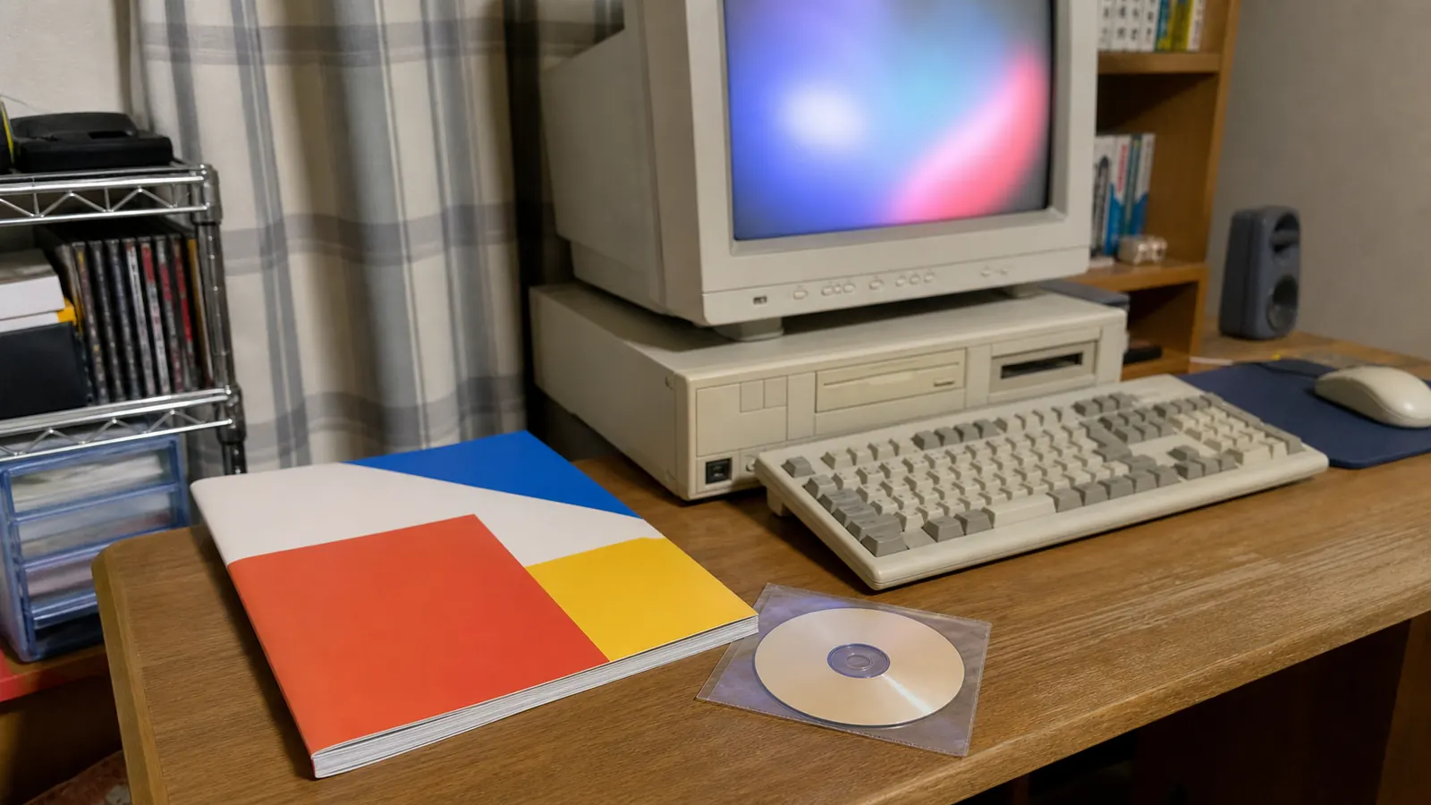 平成中期（1998〜2005年ごろ）のゲーム雑誌の付録CD-ROMを思わせる横長の記憶風景