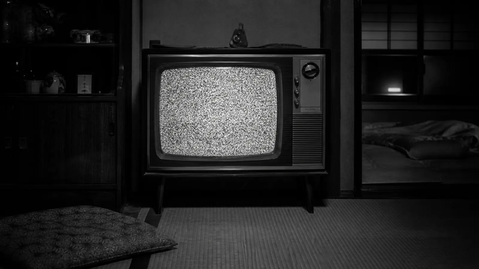 昭和30年代後半〜40年代（1960〜1974年ごろ）のテレビの砂嵐画面を思わせる横長の記憶風景