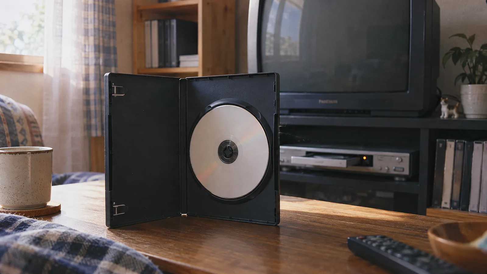 平成初期〜中期（1997〜2005年ごろ）のDVDトールケースを主役にした懐かしい横長写真