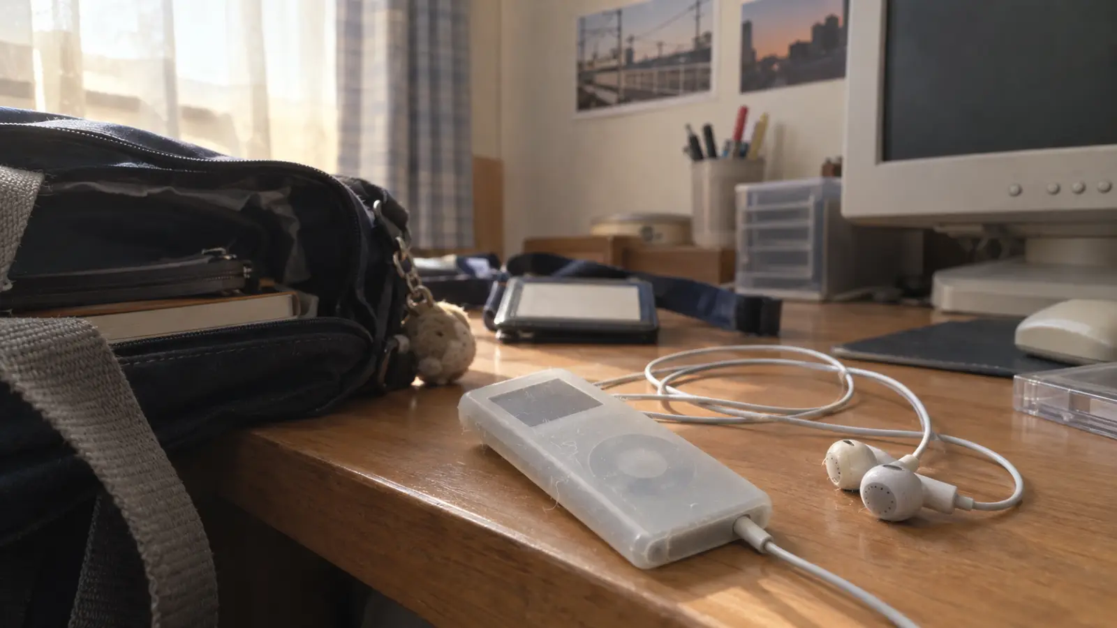 平成中期（2005〜2010年ごろ）のiPod nanoのシリコンケースを主役にした懐かしい横長写真
